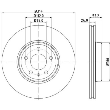 Hella | Bremsscheibe | 8DD 355 128-711