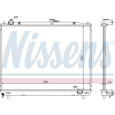 Nissens | Kühler, Motorkühlung | 628962