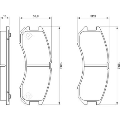 0 986 493 790 Bremsbelagsatz, Scheibenbremse