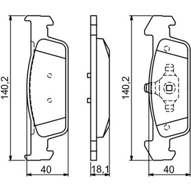 0 986 494 697 Bremsbelagsatz, Scheibenbremse