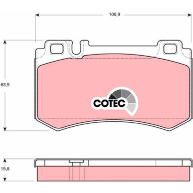 TRW Bremsbelagsatz, Scheibenbremse COTEC GDB1544