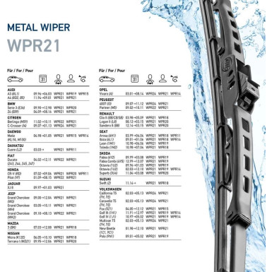 Hella Wischblatt Scheibenwischer Metal 9XW 190 253-211