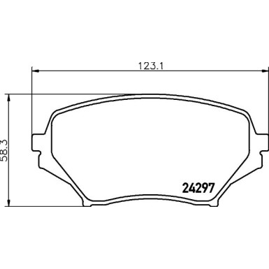 Hella | Bremsbelagsatz, Scheibenbremse | 8DB 355 006-771