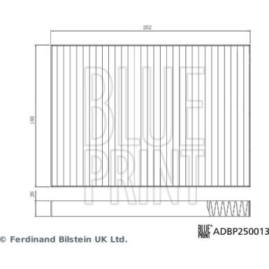 Blue Print | Filter, Innenraumluft | ADBP250013