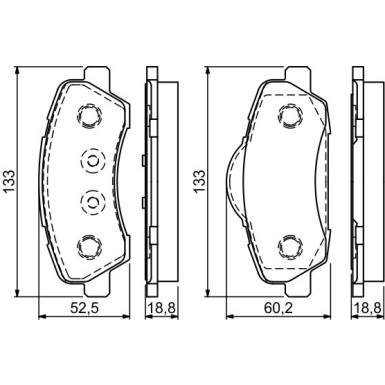 0 986 494 713 Bremsbelagsatz, Scheibenbremse