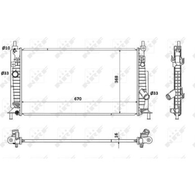 NRF | Kühler, Motorkühlung | 53905