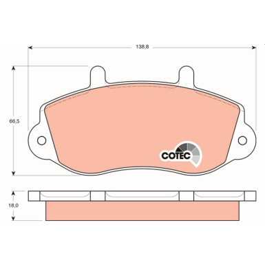 TRW Bremsbelagsatz, Scheibenbremse COTEC GDB1380