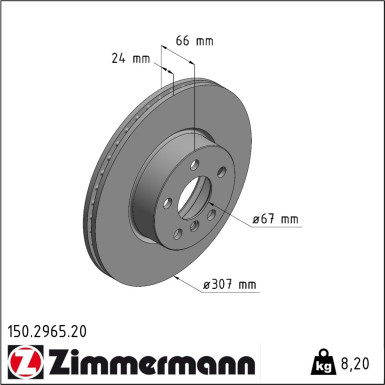 Zimmermann | Bremsscheibe | 150.2965.20