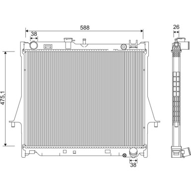 Valeo | Kühler, Motorkühlung | 701231