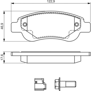 BOSCH Bremsbelagsatz, Scheibenbremse 0 986 494 606