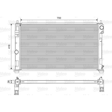 Valeo | Kühler, Motorkühlung | 701571