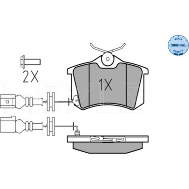 Meyle Bremsbelagsatz, Scheibenbremse MEYLE-ORIGINAL: True to OE 025 238 2317/W Meyle Bremsbelagsatz, Scheibenbremse MEYLE-ORIGINAL: True to OE 025 238 2317/W