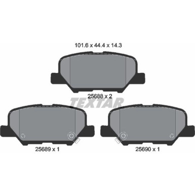 2568801 Bremsbelagsatz, Scheibenbremse