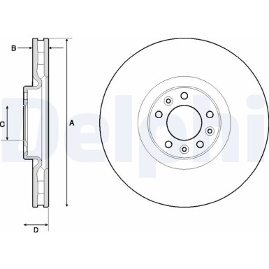 Delphi | Bremsscheibe | BG9151C