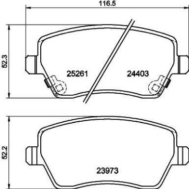 8DB 355 015-981 Bremsbelagsatz, Scheibenbremse