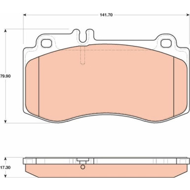 GDB1822 Bremsbelagsatz, Scheibenbremse