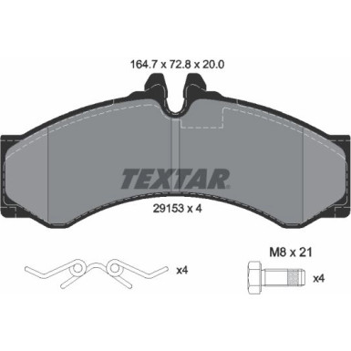 2915301 Bremsbelagsatz, Scheibenbremse