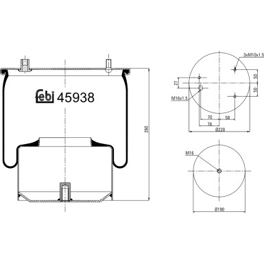 FEBI BILSTEIN 45938 Federbalg, Luftfederung