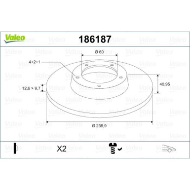 186187 Bremsscheibe 186187 Bremsscheibe