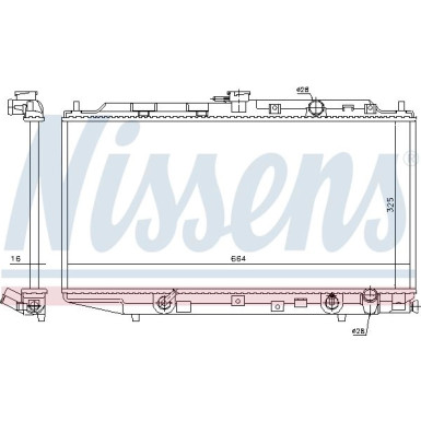 Nissens | Kühler, Motorkühlung | 622551