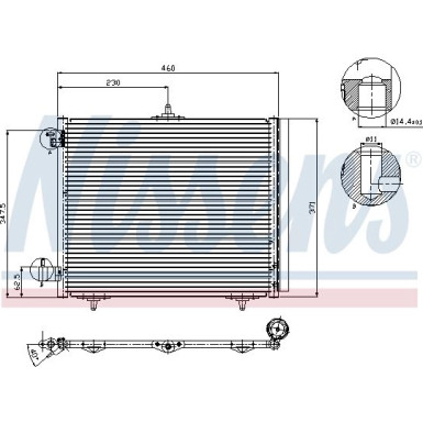 94595 Kondensator, Klimaanlage ** FIRST FIT **