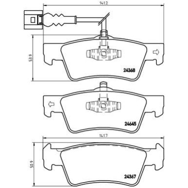 Brembo | Bremsbelagsatz, Scheibenbremse | P 85 091