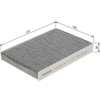 BOSCH 1 987 432 197 Innenraumfilter BOSCH 1 987 432 197 Innenraumfilter
