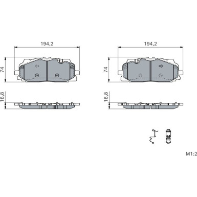 0 986 424 429 Bremsbelagsatz, Scheibenbremse