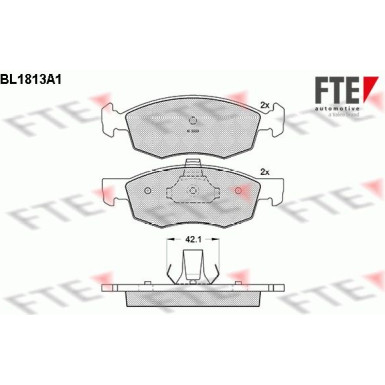 FTE | Bremsbelagsatz, Scheibenbremse | 9010390