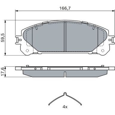 0 986 494 686 Bremsbelagsatz, Scheibenbremse