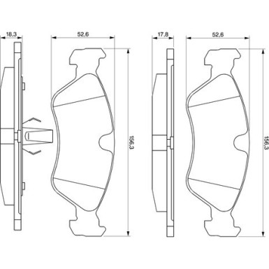 0 986 491 900 Bremsbelagsatz, Scheibenbremse