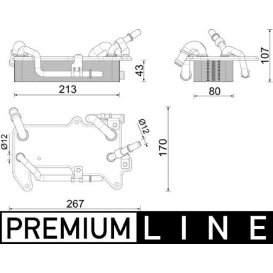 Mahle | Ölkühler, Automatikgetriebe | CLC 284 000P