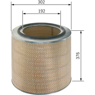 BOSCH 1 457 432 188 Luftfilter