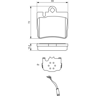 0 986 424 830 Bremsbelagsatz, Scheibenbremse