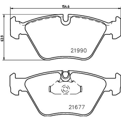 Hella | Bremsbelagsatz, Scheibenbremse | 8DB 355 010-711