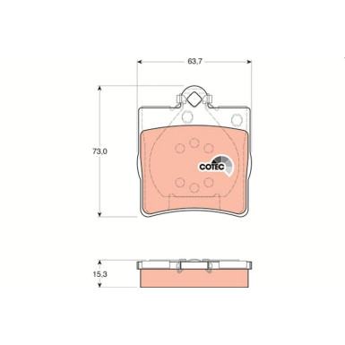 TRW Bremsbelagsatz, Scheibenbremse COTEC GDB1335
