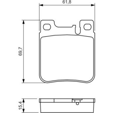 BOSCH Bremsbelagsatz, Scheibenbremse 0 986 460 965