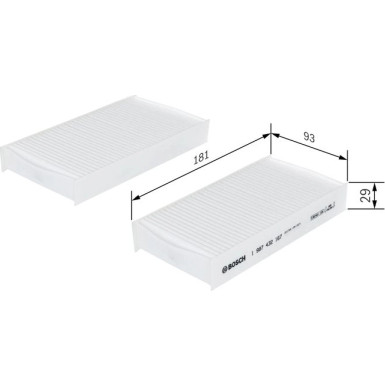 BOSCH 1 987 432 167 Innenraumfilter BOSCH 1 987 432 167 Innenraumfilter
