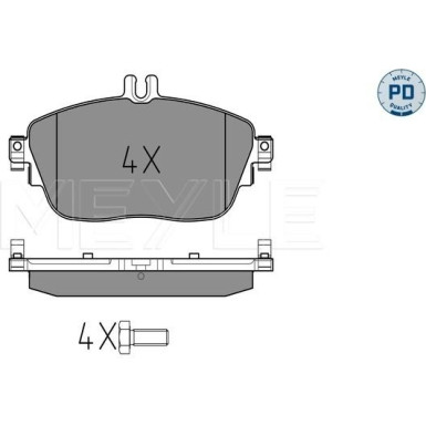 025 248 6919/PD Bremsbelagsatz, Scheibenbremse MEYLE-PD: Advanced performance and design.