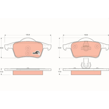 TRW Bremsbelagsatz, Scheibenbremse COTEC GDB1389