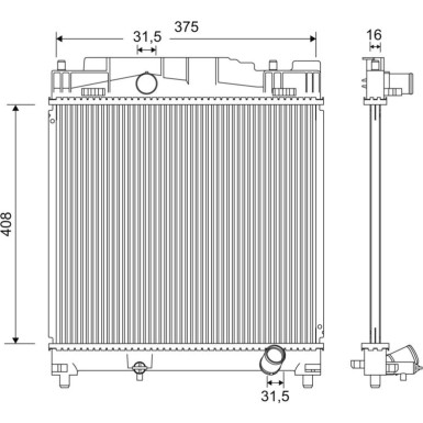 Valeo | Kühler, Motorkühlung | 701199