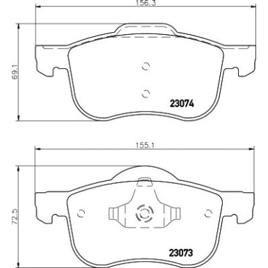 Hella | Bremsbelagsatz, Scheibenbremse | 8DB 355 008-851