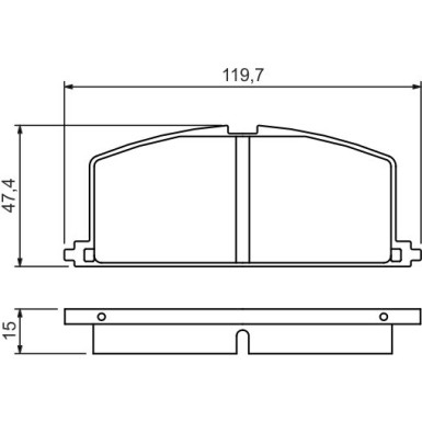 0 986 468 701 Bremsbelagsatz, Scheibenbremse