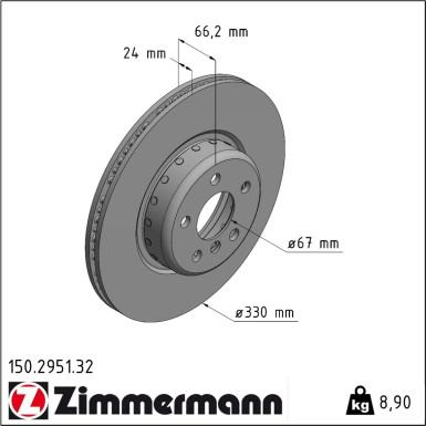 Zimmermann Bremsscheibe FORMULA F 150.2951.32