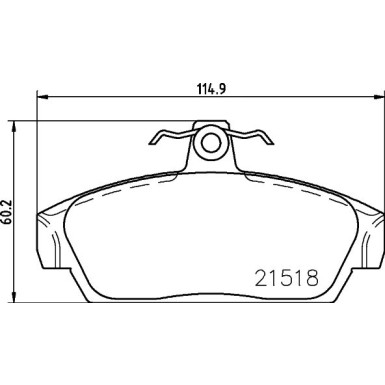 8DB 355 018-081 Bremsbelagsatz, Scheibenbremse 8DB 355 018-081 Bremsbelagsatz, Scheibenbremse