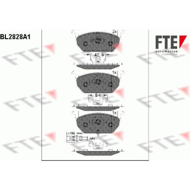 FTE | Bremsbelagsatz, Scheibenbremse | 9011008