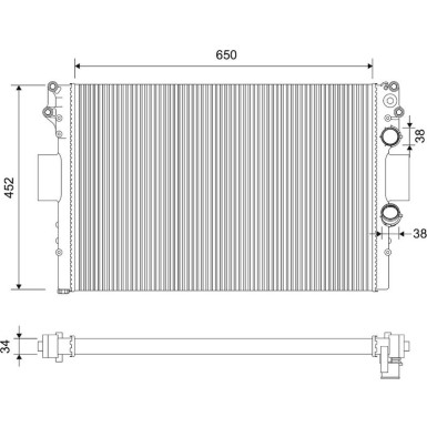 Valeo | Kühler, Motorkühlung | 734230 Valeo | Kühler, Motorkühlung | 734230