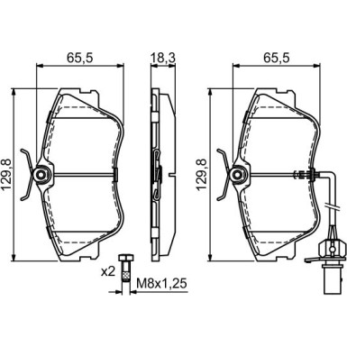 0 986 424 672 Bremsbelagsatz, Scheibenbremse