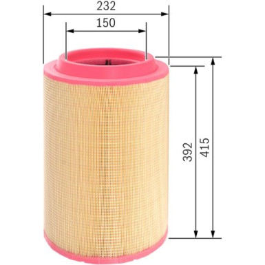 BOSCH F 026 400 073 Luftfilter