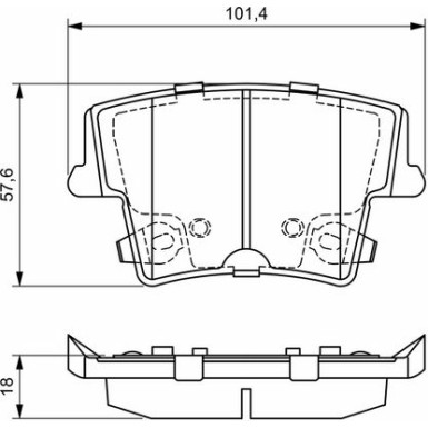 BOSCH Bremsbelagsatz, Scheibenbremse 0 986 494 678